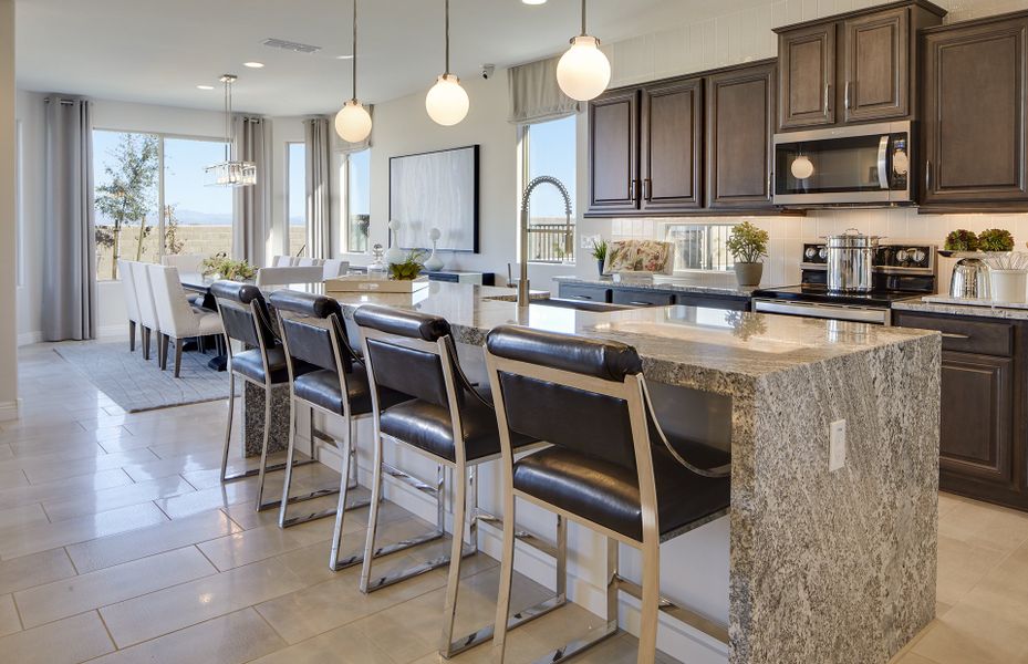 Kitchen Island with Waterfall Edge