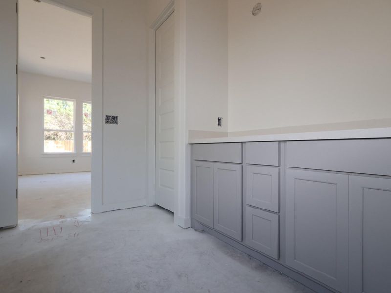 In-progress construction of a new home in Barksdale, Leander, TX (Image 34).