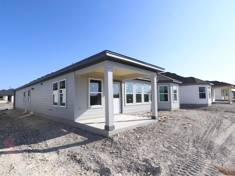 Exterior details and patio area of a home in Marble Creek Crossing, Austin (Image 2). Exterior details and patio area of a home in Marble Creek Crossing, Austin (Image 2).