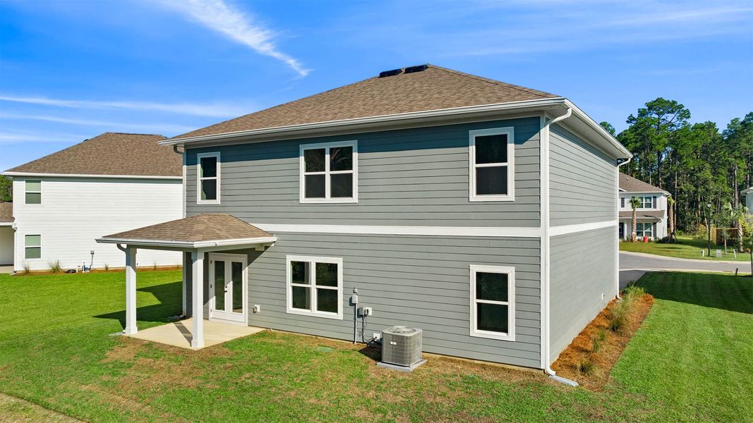 Exterior details and patio area of a home in Nellie Preserve, Santa Rosa Beach (Image 2).
