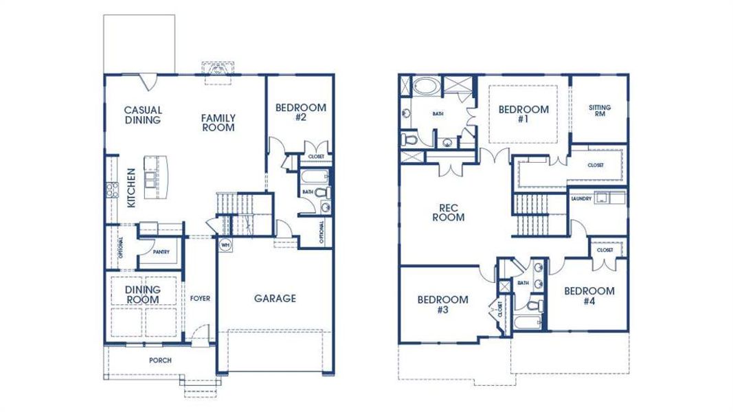 2D floor plan layout of this home in Heritage Pointe, Senoia, GA (Image 5).