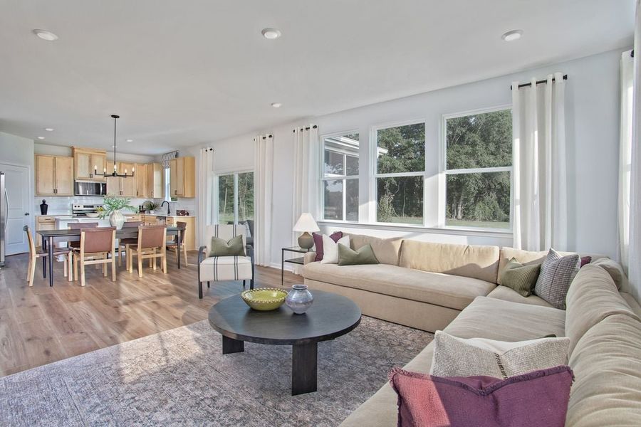 Representative furnished interior of a home built from the 2338 Modeled by KB Home in Elyse Meadows, Lillington (Image 8). Representative furnished interior of a home built from the 2338 Modeled by KB Home in Elyse Meadows, Lillington (Image 8).