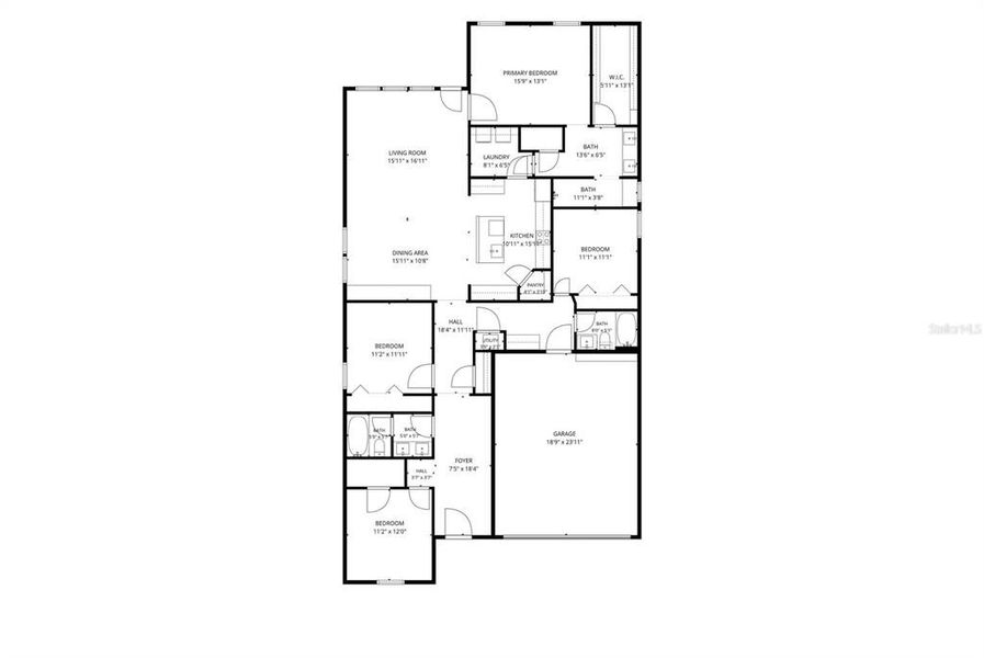 2D floor plan layout of this home in Wellness Ridge, Clermont, FL (Image 5). 2D floor plan layout of this home in Wellness Ridge, Clermont, FL (Image 5).