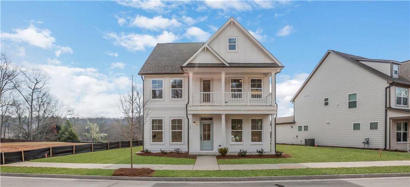 Front exterior of a new home in Marble Tree, Ball Ground, GA, highlighting curb appeal (Image 26).