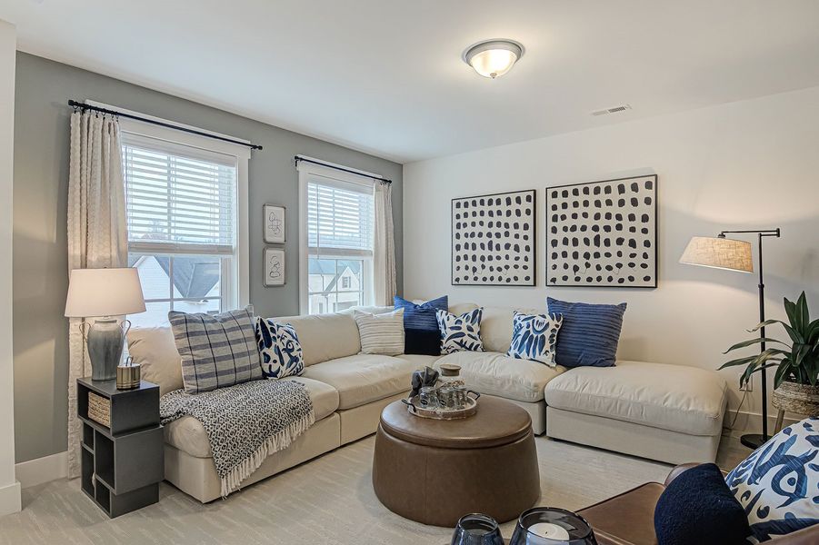 Furnished interior view inside a new home in Hanes Lake, Winston-Salem (Image 27). Furnished interior view inside a new home in Hanes Lake, Winston-Salem (Image 27).