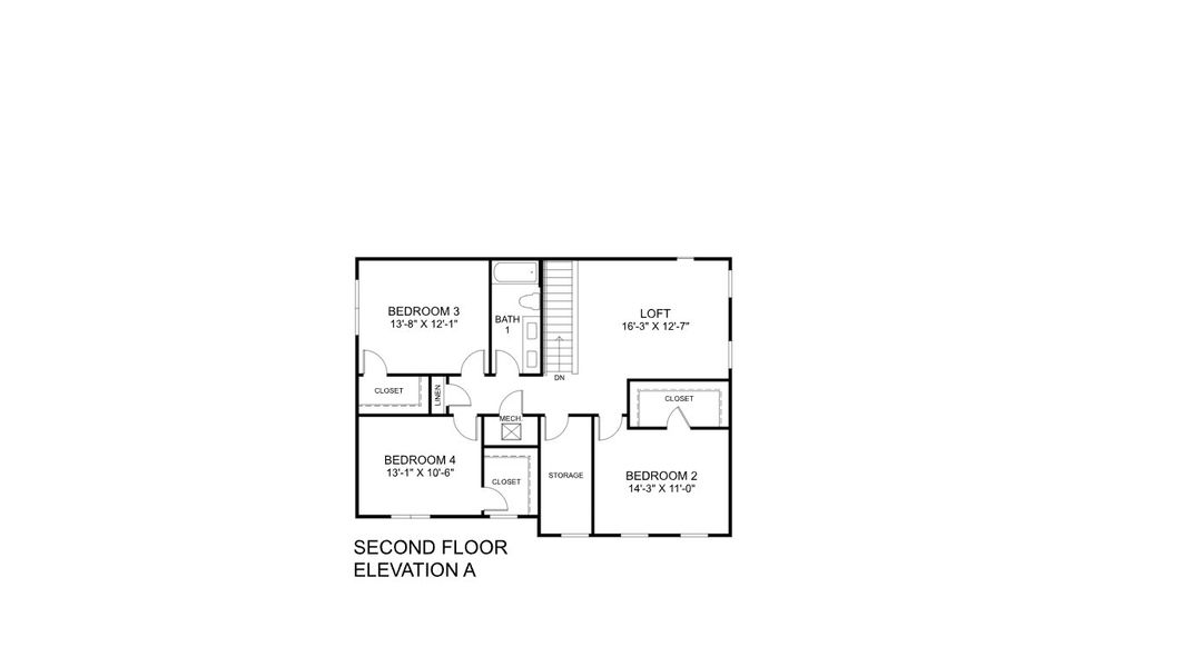 2D floor plan layout for the Serena by Ryan Homes in Lake Mattie Preserve Estates, Auburndale, FL (Image 2). 2D floor plan layout for the Serena by Ryan Homes in Lake Mattie Preserve Estates, Auburndale, FL (Image 2).