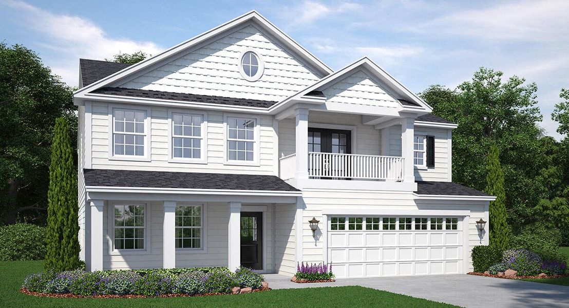 Front exterior of a new home in Cypress Preserve, Moncks Corner, SC, highlighting curb appeal (Image 1). Front exterior of a new home in Cypress Preserve, Moncks Corner, SC, highlighting curb appeal (Image 1).