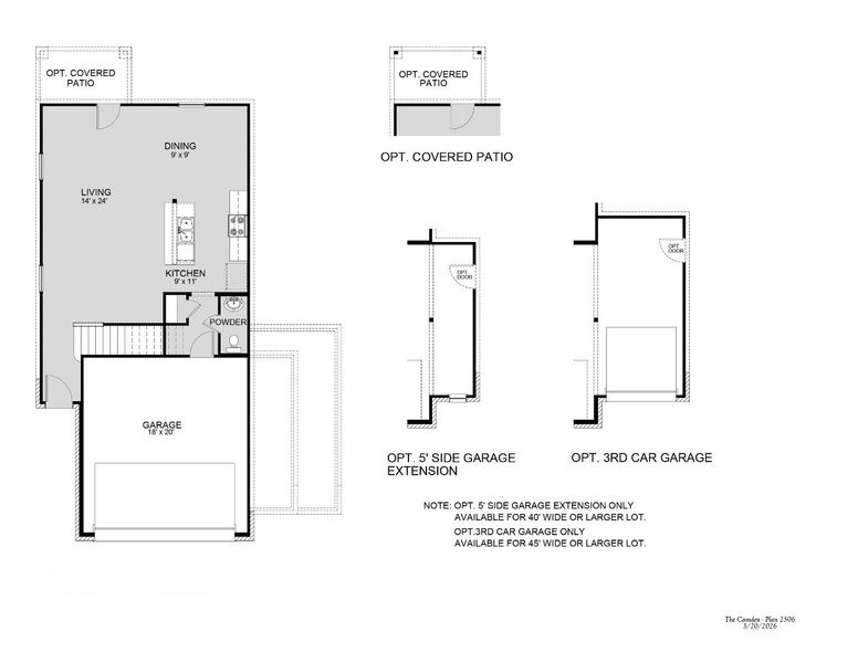 2D floor plan layout for the The Camden by Legend Homes in Ridgeland Hills, Willis, TX (Image 3).