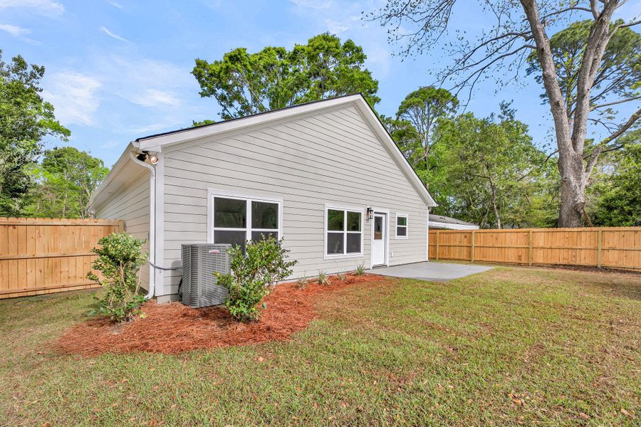 Exterior details and patio area of a home in , Johns Island (Image 2). Exterior details and patio area of a home in , Johns Island (Image 2).