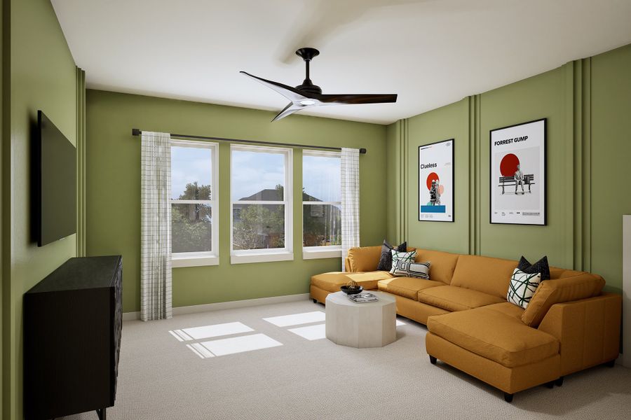 Representative furnished interior of a home built from the The Violet by David Weekley Homes in Mantua Point Classics, Van Alstyne (Image 4).