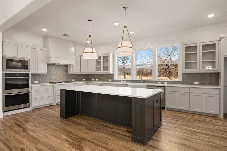 Furnished interior view inside a new home in Rolling Creek Ranch, Aledo (Image 3). Furnished interior view inside a new home in Rolling Creek Ranch, Aledo (Image 3).