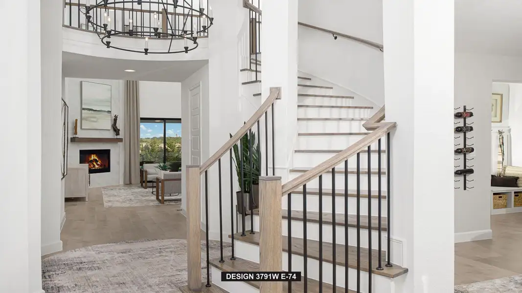 Furnished interior view inside a new home in Elyson, Katy (Image 10).