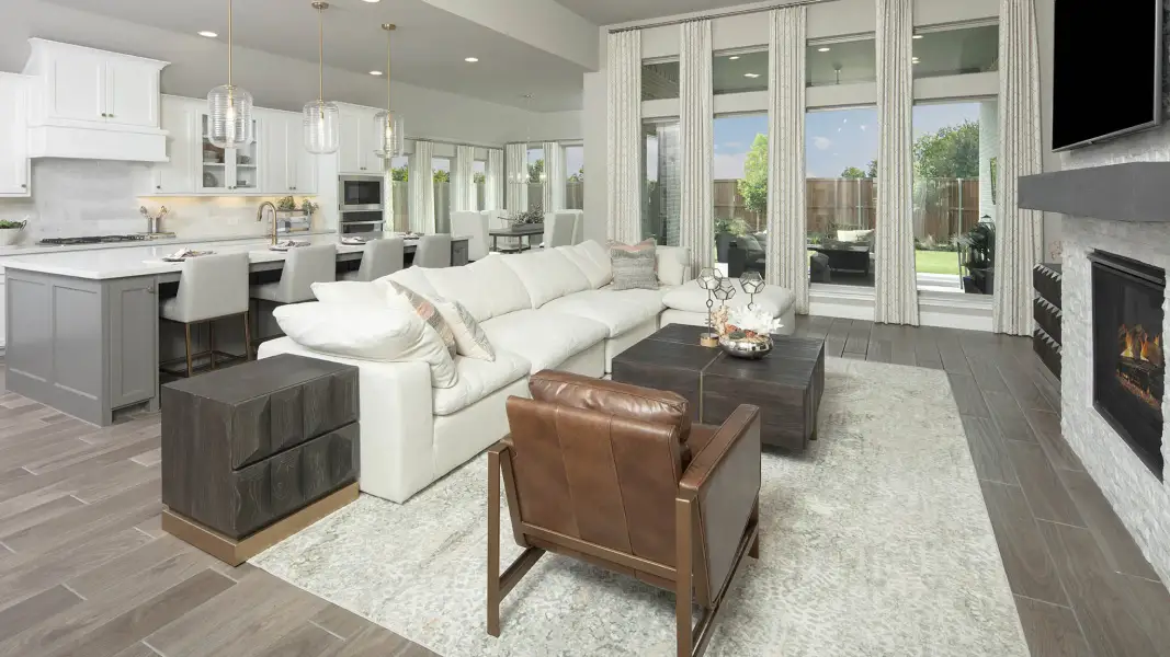 Representative furnished interior of a home built from the 2916W by Perry Homes in Veramendi, New Braunfels (Image 26).