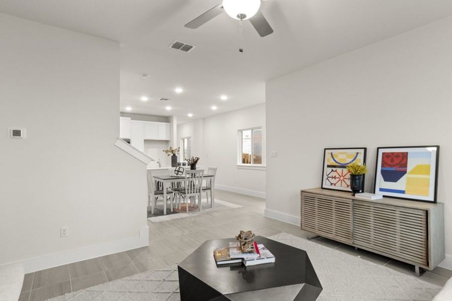Representative furnished interior of a home built from the Brazos by Pacesetter Homes in Saddle Creek Twinhomes, Georgetown (Image 20). Representative furnished interior of a home built from the Brazos by Pacesetter Homes in Saddle Creek Twinhomes, Georgetown (Image 20).