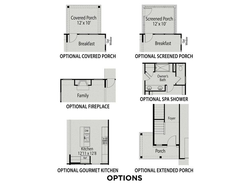 2D floor plan layout for the The Gavin A by Davidson Homes LLC in Gregory Village, Lillington, NC (Image 5).