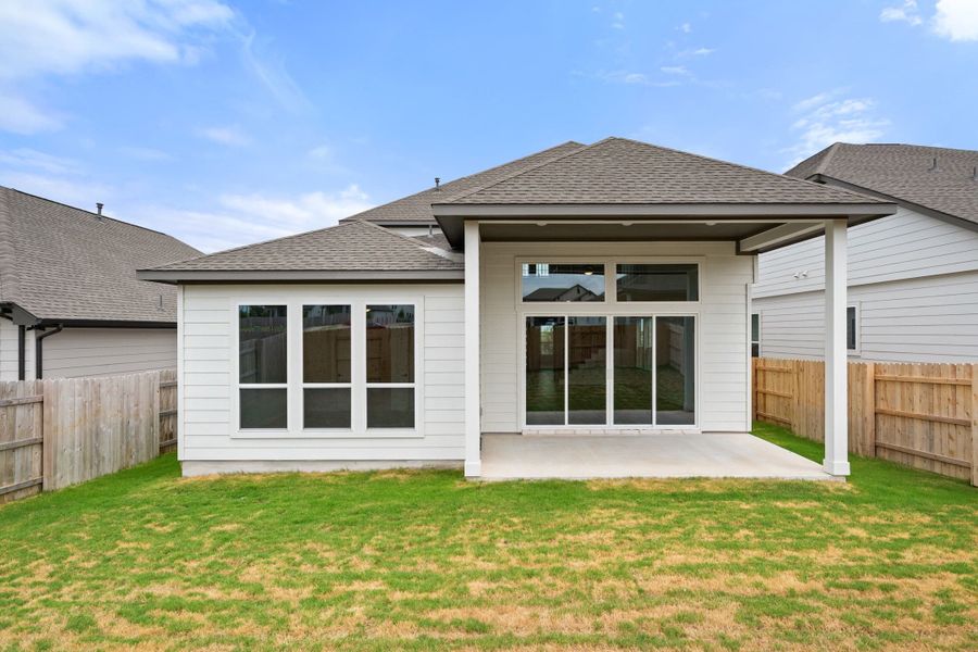 Exterior details and patio area of a home in Park Central, Georgetown (Image 27).