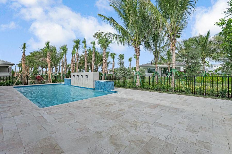Exterior details and patio area of a home in Esprit at Avenir, Palm Beach Gardens (Image 3). Exterior details and patio area of a home in Esprit at Avenir, Palm Beach Gardens (Image 3).
