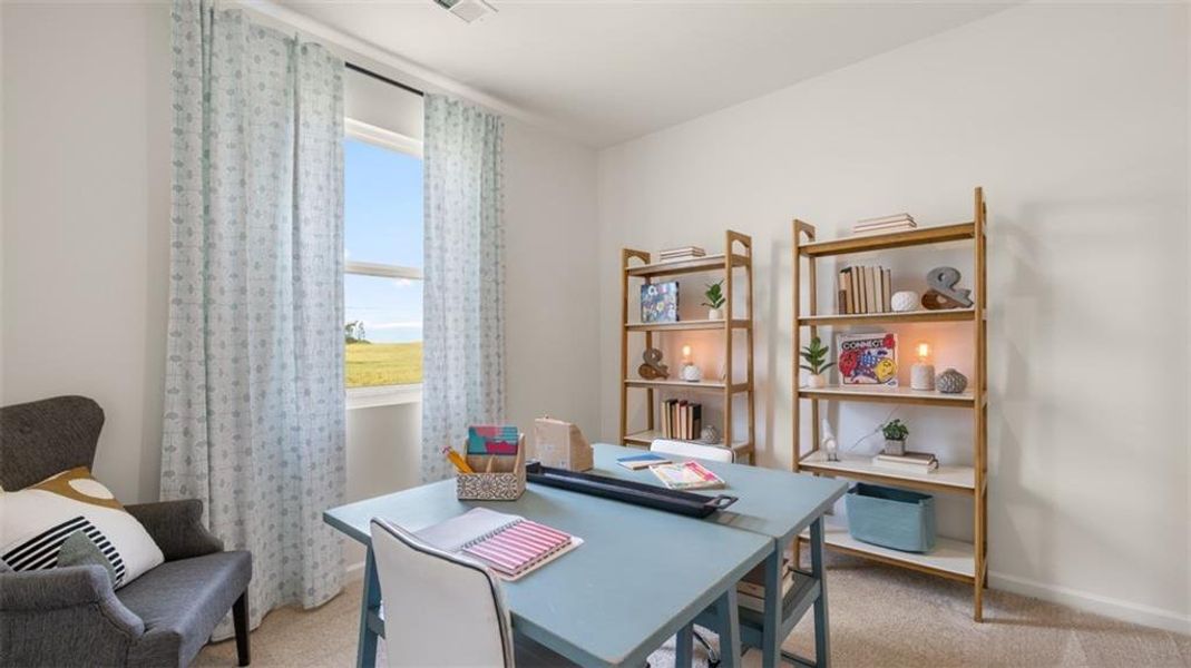 Furnished interior view inside a new home in The Preserve at Agricultural Village, Perry (Image 38).