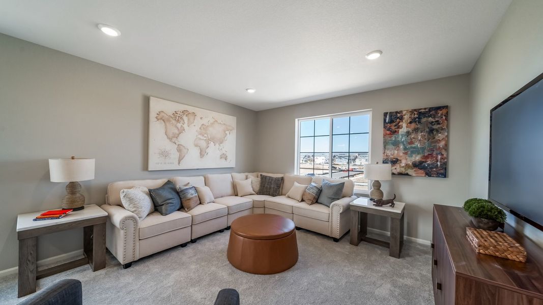 Furnished interior view inside a new home in Banning Lewis Ranch - New Homes Colorado Springs, Colorado Springs (Image 24). Furnished interior view inside a new home in Banning Lewis Ranch - New Homes Colorado Springs, Colorado Springs (Image 24).