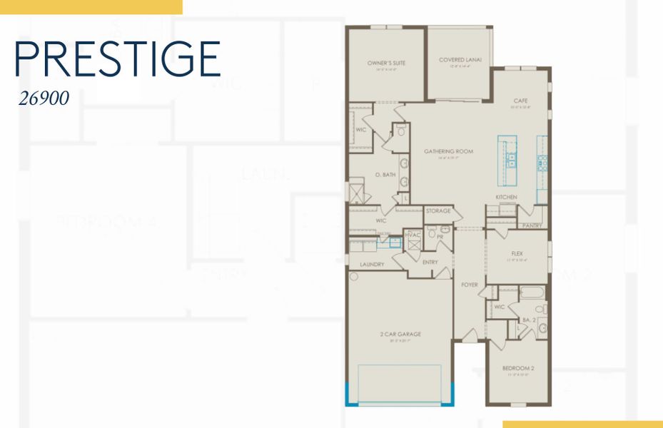 2D floor plan layout of this home in Terreno, Naples, FL (Image 3).