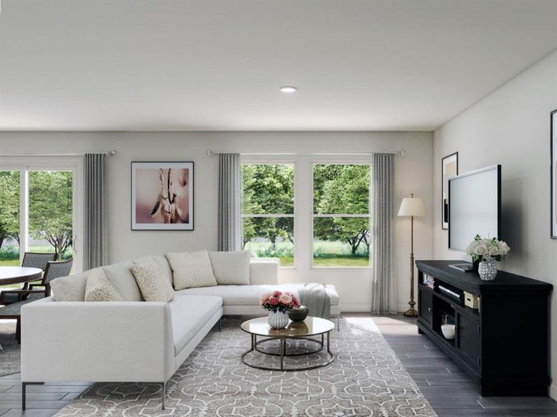 Furnished interior view inside a new home in Park Central, Mineola (Image 6). Furnished interior view inside a new home in Park Central, Mineola (Image 6).