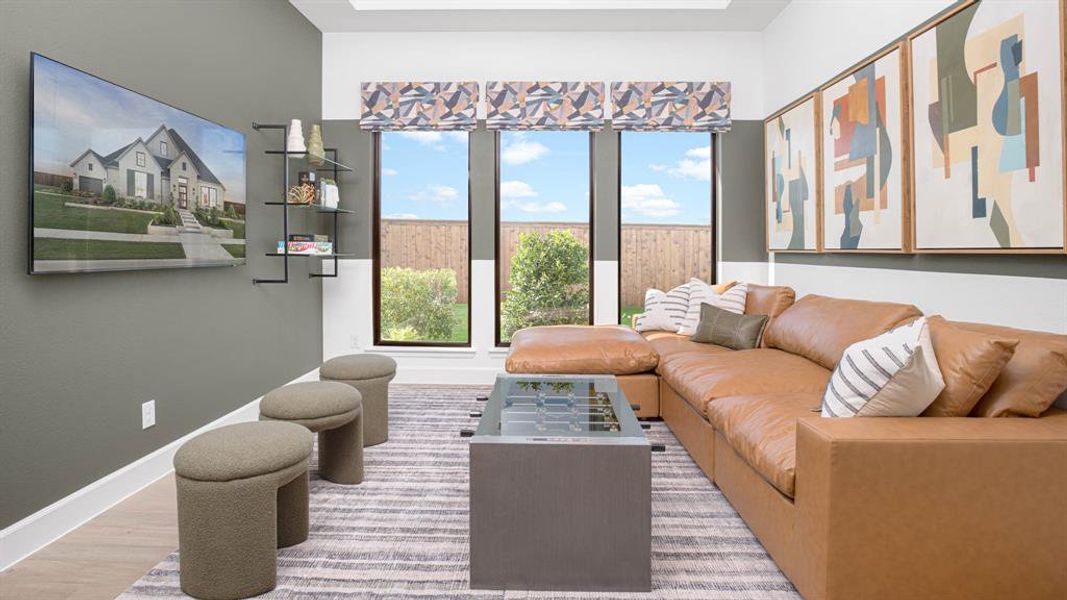 Furnished interior view inside a new home in Somerset Park, Rockwall (Image 7). Furnished interior view inside a new home in Somerset Park, Rockwall (Image 7).