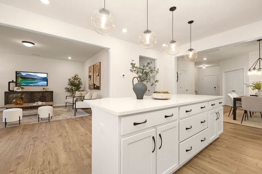 Representative furnished interior of a home built from the Inverness by True Homes in Morgan Hills, Albemarle (Image 4).