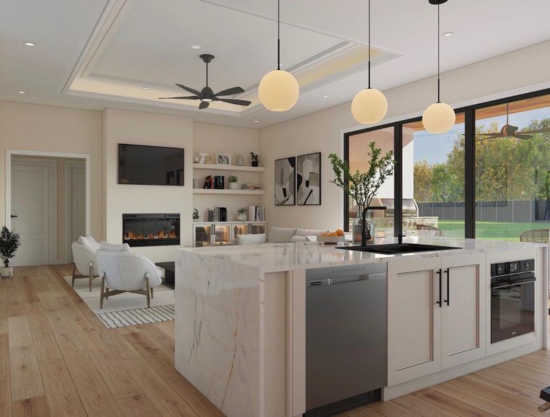 Furnished interior view inside a new home in , Houston (Image 3).