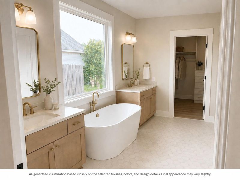 A.I. generated Primary Bath rendering