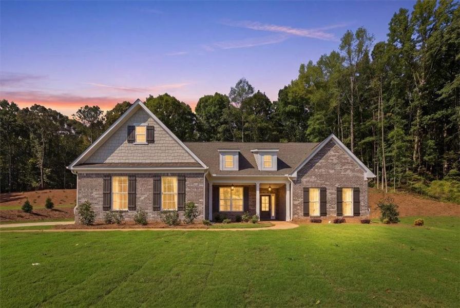 Front exterior of a new home in Bradley Gin, Monroe, GA, highlighting curb appeal (Image 32).