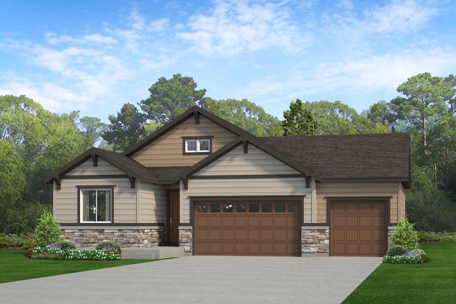 Representative exterior photo of a completed home built from the Ironton by Landsea Homes in Cherry Meadows, Brighton, CO (Image 2).