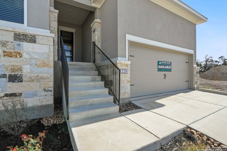 Exterior details and patio area of a home in Esperanza – New Phase Now Selling, Boerne (Image 4).