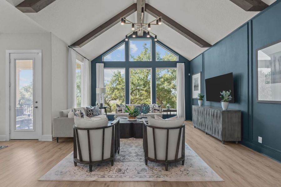 Representative furnished interior of a home built from the Mackenzie by Chesmar Homes in Esperanza 60's, Boerne (Image 10).