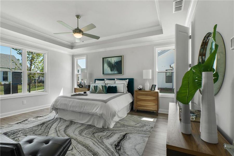 Furnished interior view inside a new home in Promenade at Sawnee Village, Cumming (Image 9).
