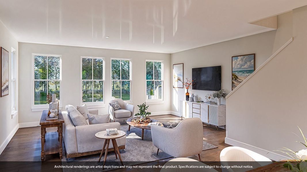 Furnished interior view inside a new home in Nichols Landing, Charlotte (Image 9).
