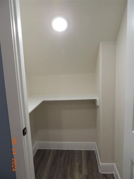 Storage closet within the Laundry Room