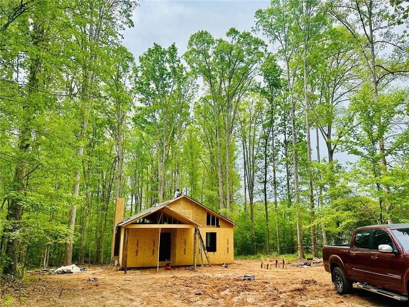 In-progress construction of a new home in , Commerce, GA (Image 1).