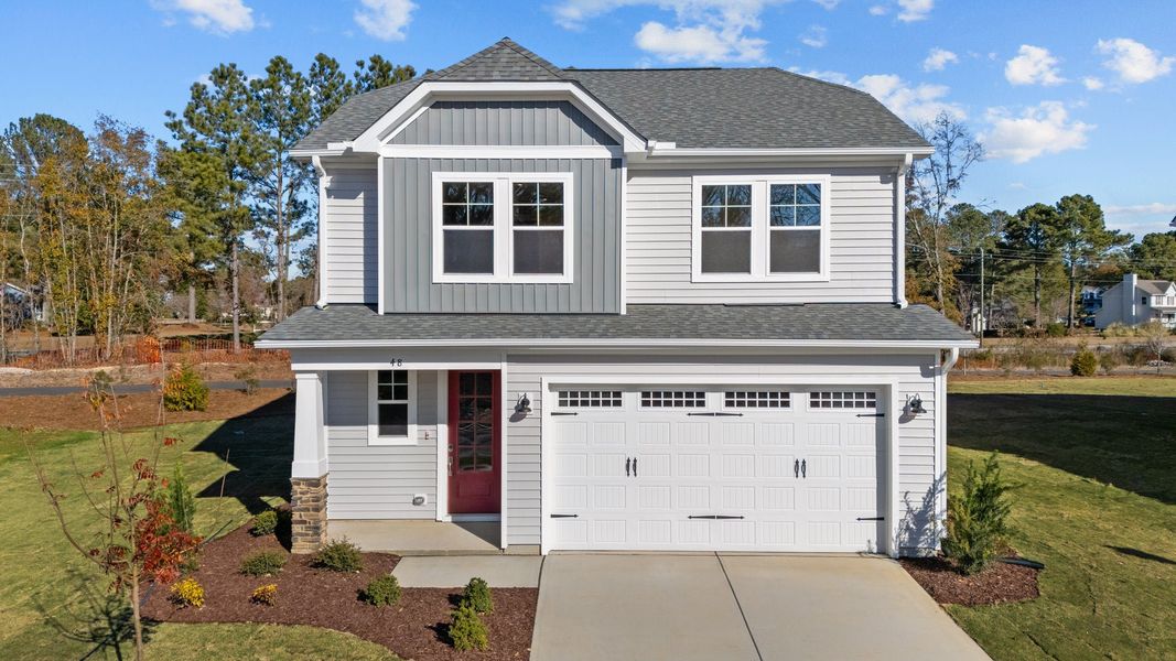 Representative exterior photo of a completed home built from the The Sycamore by Chesapeake Homes in Neill's Pointe, Angier, NC (Image 22).