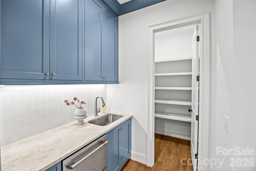 Coffee Bar area and walk in pantry