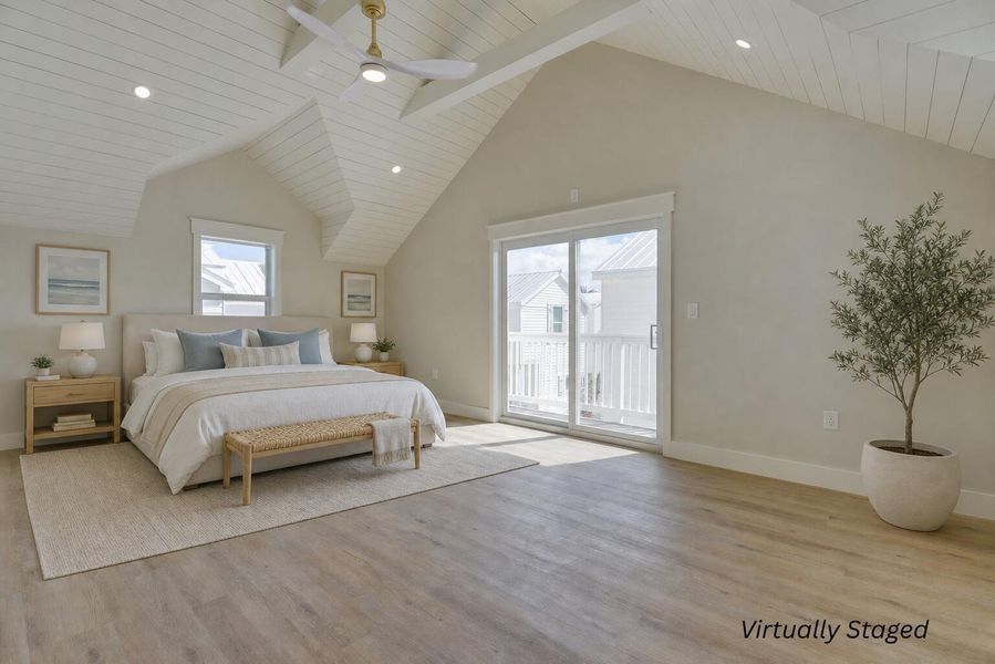 Virtually Staged Primary Bedroom