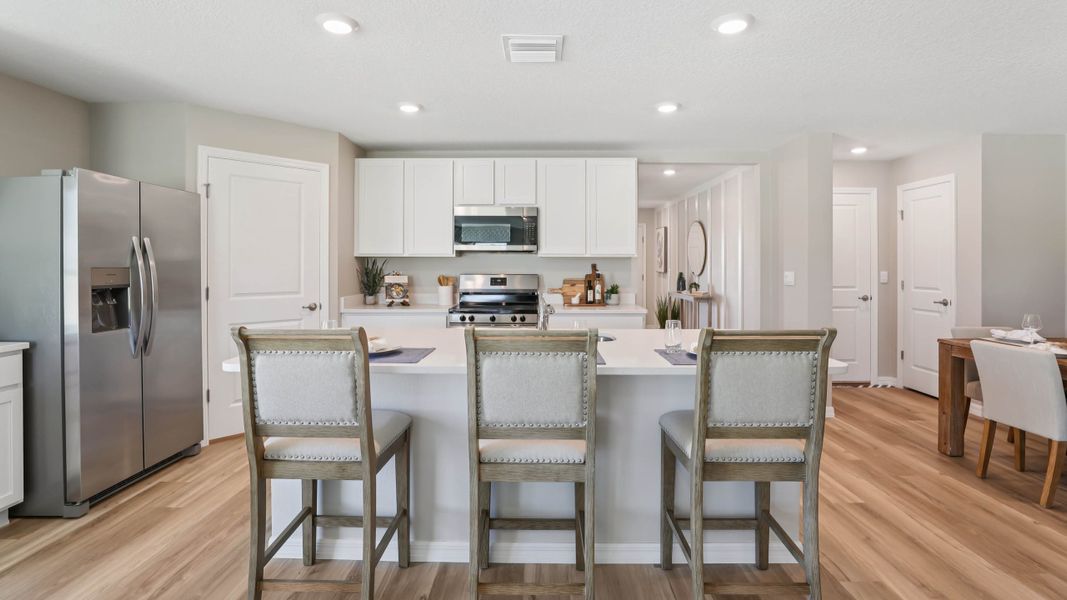 Representative furnished interior of a home built from the LAKESIDE by D.R. Horton in Sunset Hills, Summerfield (Image 5).