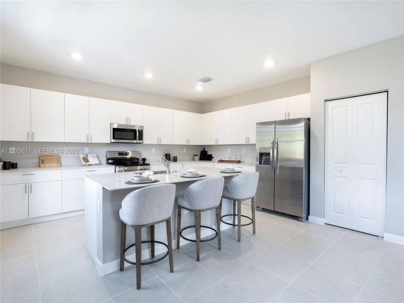 Furnished interior view inside a new home in Wildwood Groves, Miami (Image 8).