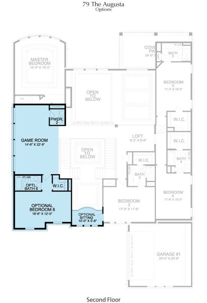 2D floor plan layout for the Augusta by Landon Homes in Fields Reserve - 70's, Frisco, TX (Image 5). 2D floor plan layout for the Augusta by Landon Homes in Fields Reserve - 70's, Frisco, TX (Image 5).