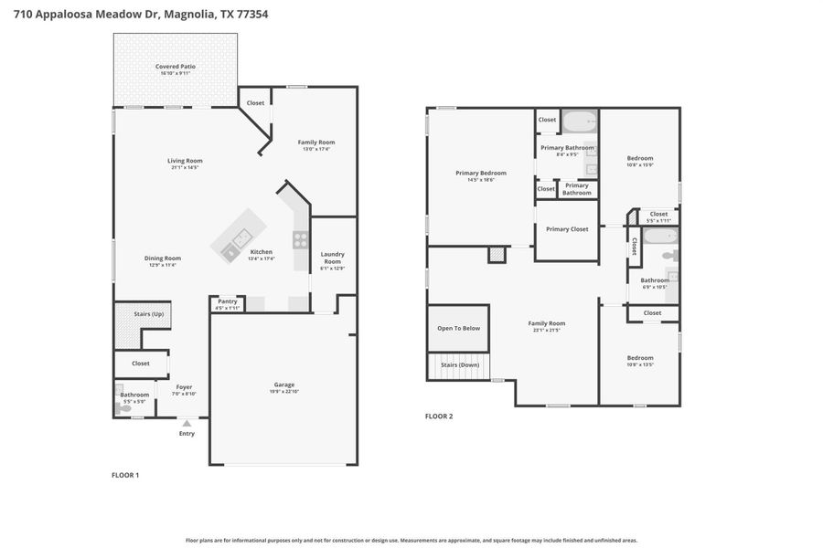 This floor plan features 3 bedrooms, 2 full baths, 1 half bath, and over 2,500 square feet of living space.