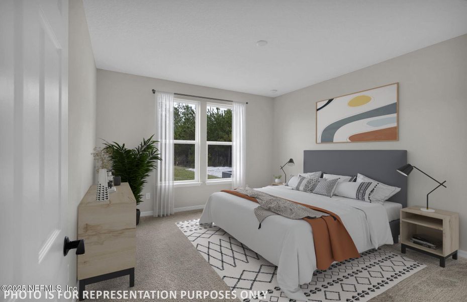 Furnished interior view inside a new home in Del Webb Wildlight, Yulee (Image 11).