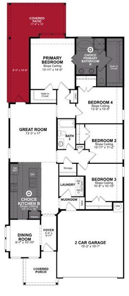 2D floor plan layout of this home in Bridgeland, Cypress, TX (Image 4).