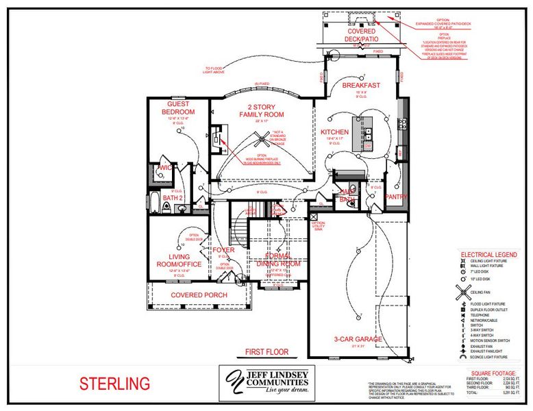 2D floor plan layout for the Sterling A by Jeff Lindsey Communities in Lamar Farms, Newnan, GA (Image 3). 2D floor plan layout for the Sterling A by Jeff Lindsey Communities in Lamar Farms, Newnan, GA (Image 3).