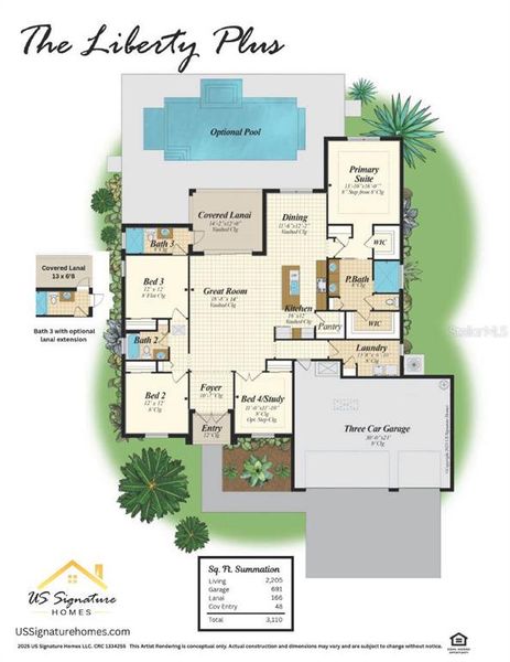 2D floor plan layout of this home in , Palm Coast, FL (Image 5).