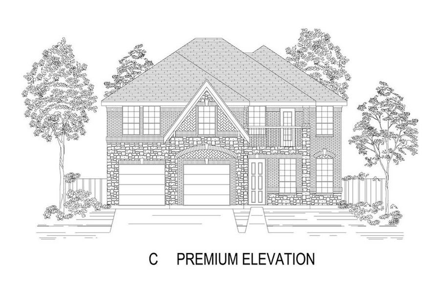 Representative rendering of the exterior for the Princeton 2F (w/Game) by First Texas Homes (Image 10).