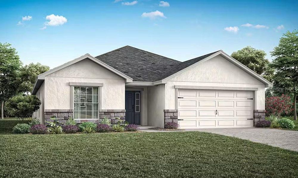 Front exterior of a new home in Cypress Ridge Ranch, Wimauma, FL, highlighting curb appeal (Image 1). Front exterior of a new home in Cypress Ridge Ranch, Wimauma, FL, highlighting curb appeal (Image 1).
